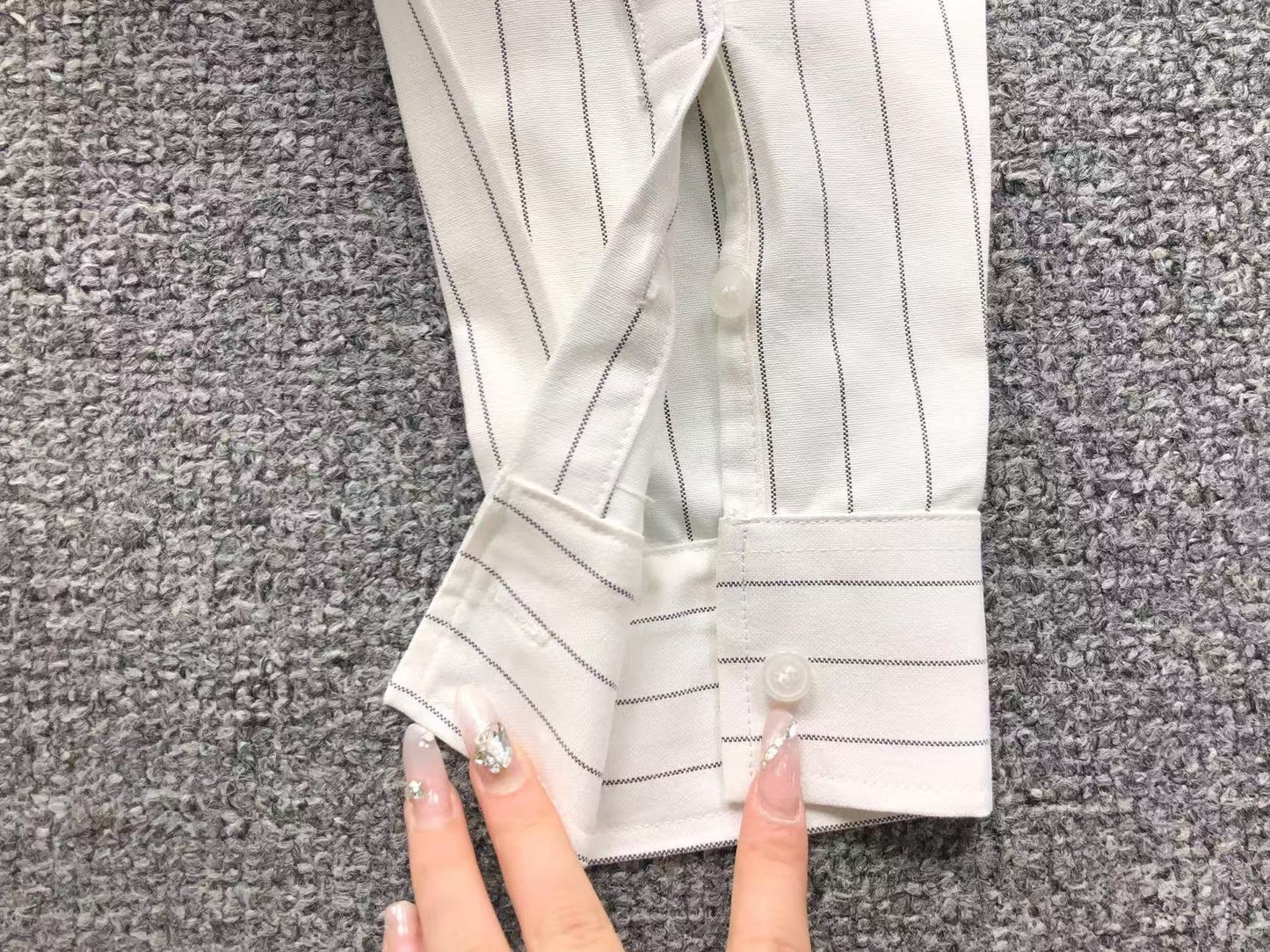 Camisa AMI Paris Striped Heart Manga Longa