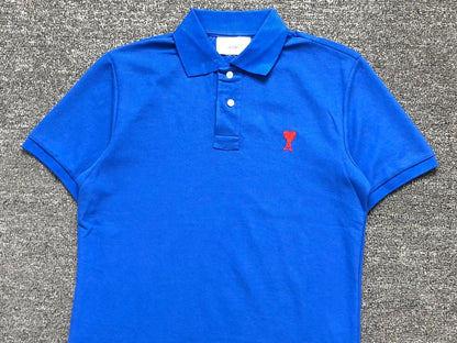 Camisa Polo AMI Paris Mini Heart Logo Classic