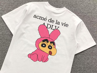 Camiseta ADLV Pink Bunny Cartoon Tee