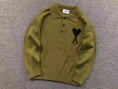 Suéter AMI Paris Polo Knit