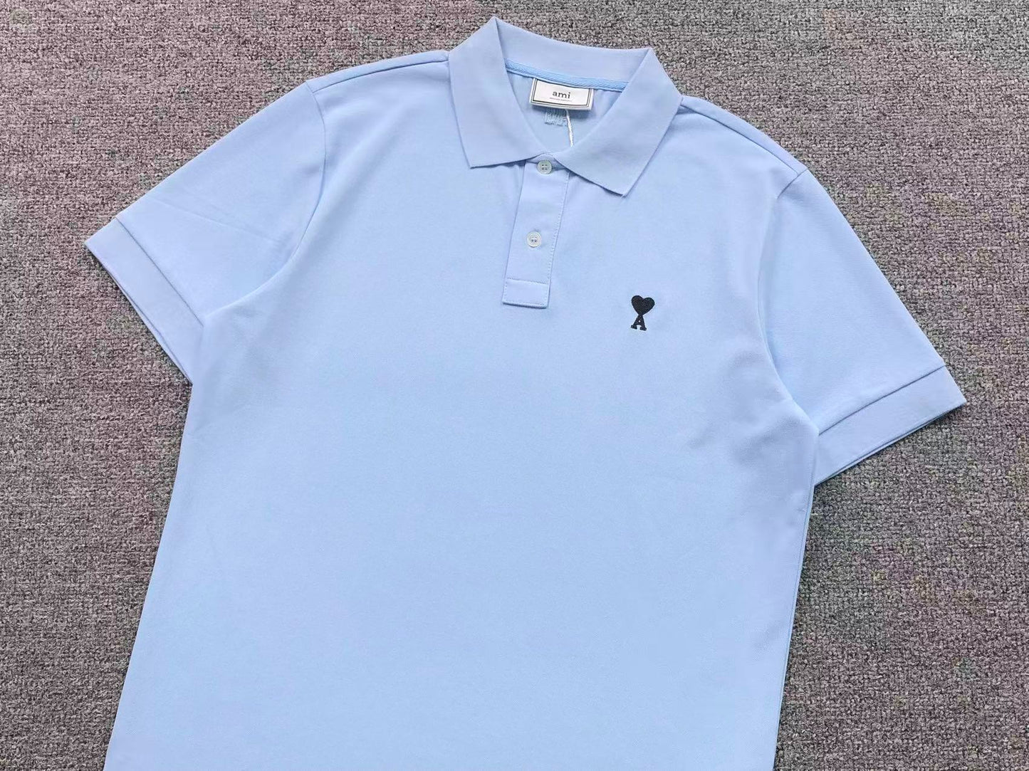 Camisa Polo AMI Paris Heart Logo Classi