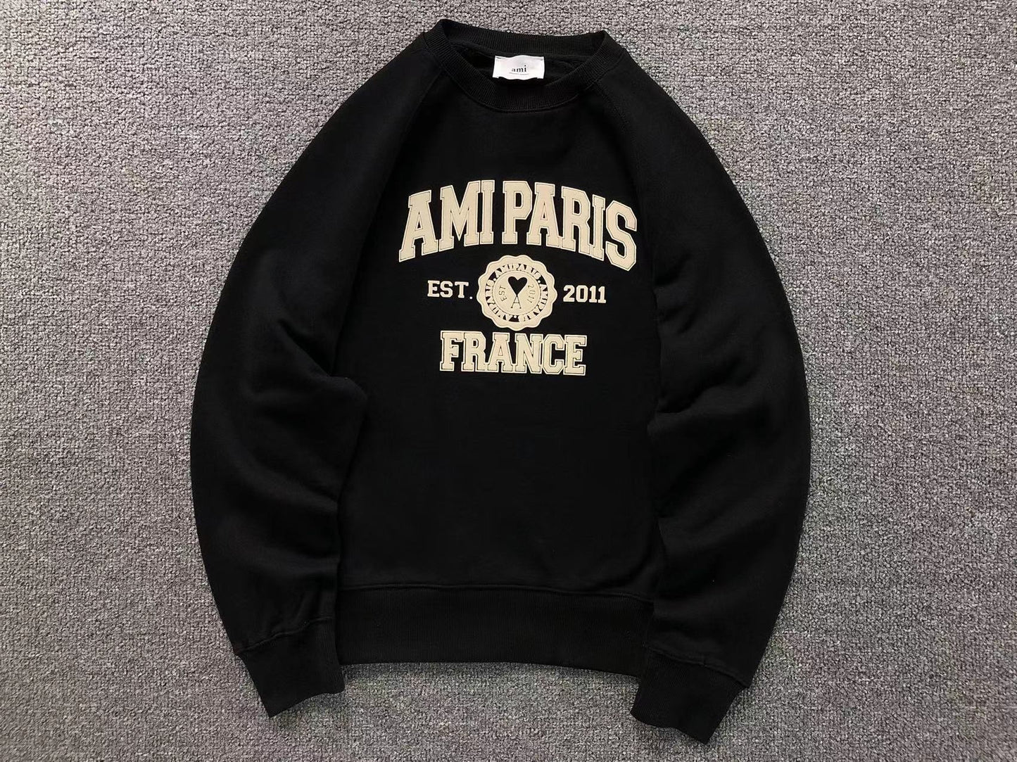 Moletom AMI Paris Varsity Logo Crewneck