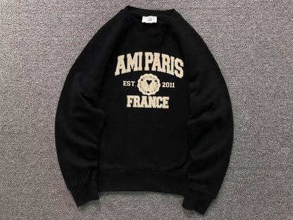 Moletom AMI Paris Varsity Logo Crewneck