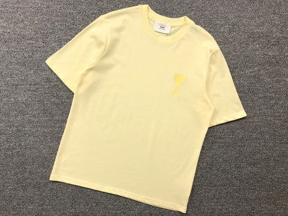 Camiseta AMI Paris Minimal Tonal Heart Logo