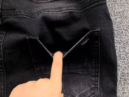 Calça AMIRI Star Logo Black Denim