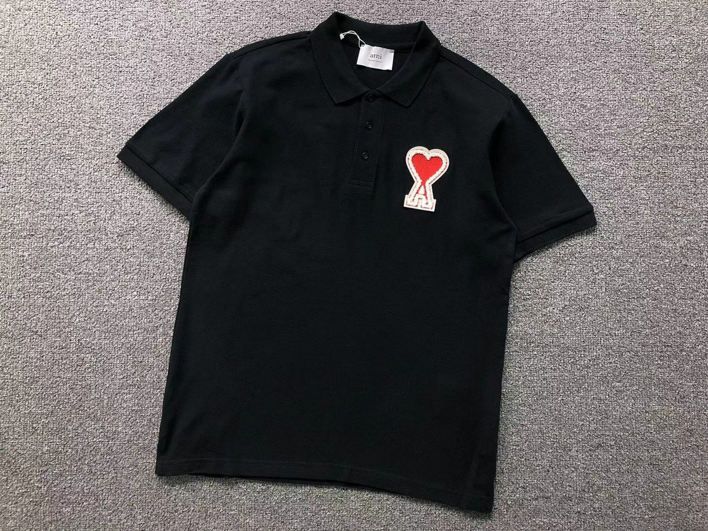 Camisa Polo AMI Paris Big Logo Patch