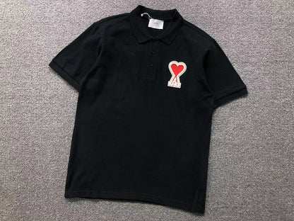 Camisa Polo AMI Paris Big Logo Patch