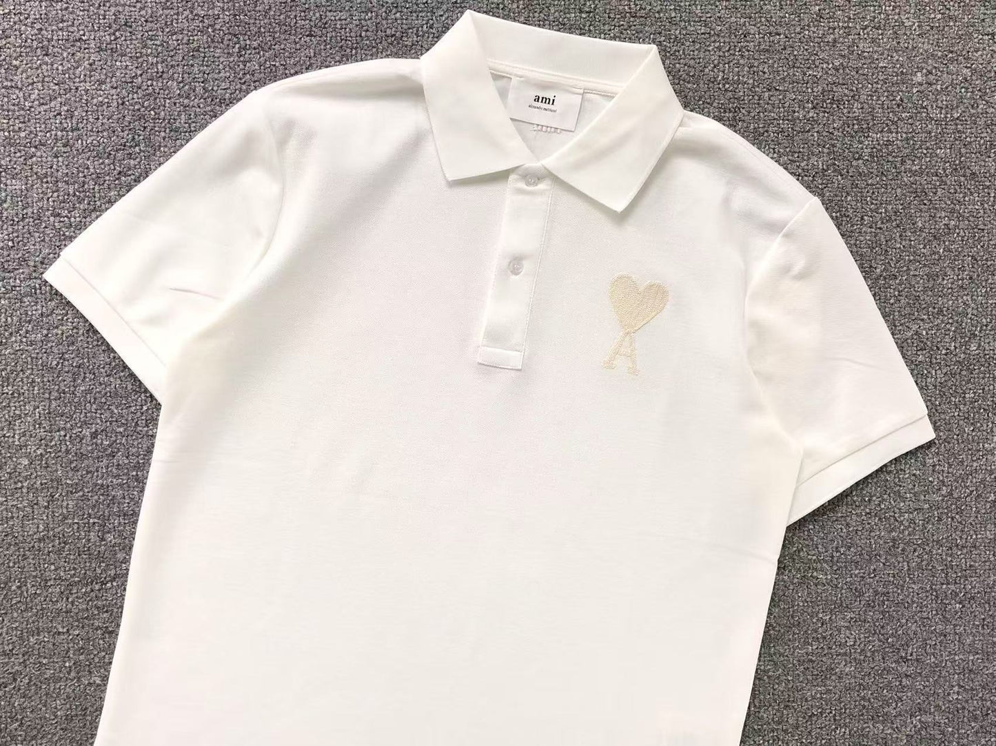 Camisa Polo AMI Paris Big Heart Logo Classic