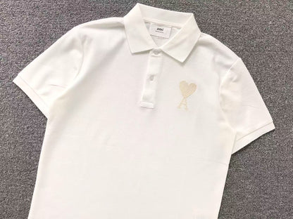Camisa Polo AMI Paris Big Heart Logo Classic