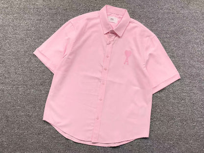 Camisa AMI Paris Tonal Big Heart Short Sleeve Shirt