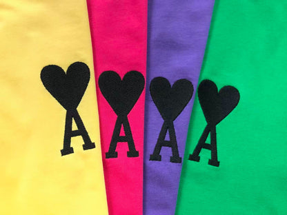 Camiseta AMI Paris Mini Heart Color Contrast