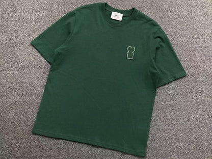 Camiseta AMI Paris Heart Patch Contrast Tee
