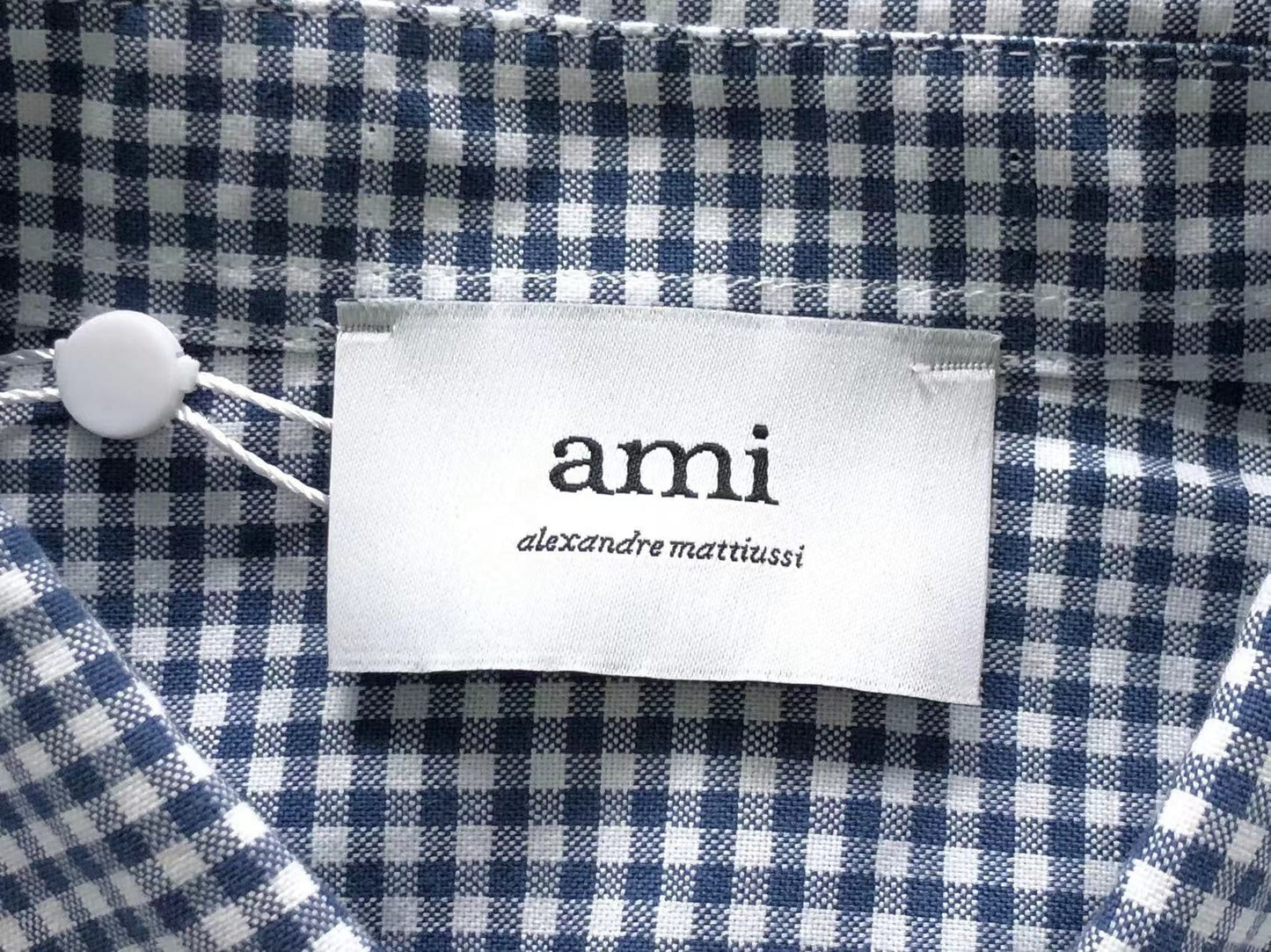 Camisa Social AMI Paris Vichy Heart Logo
