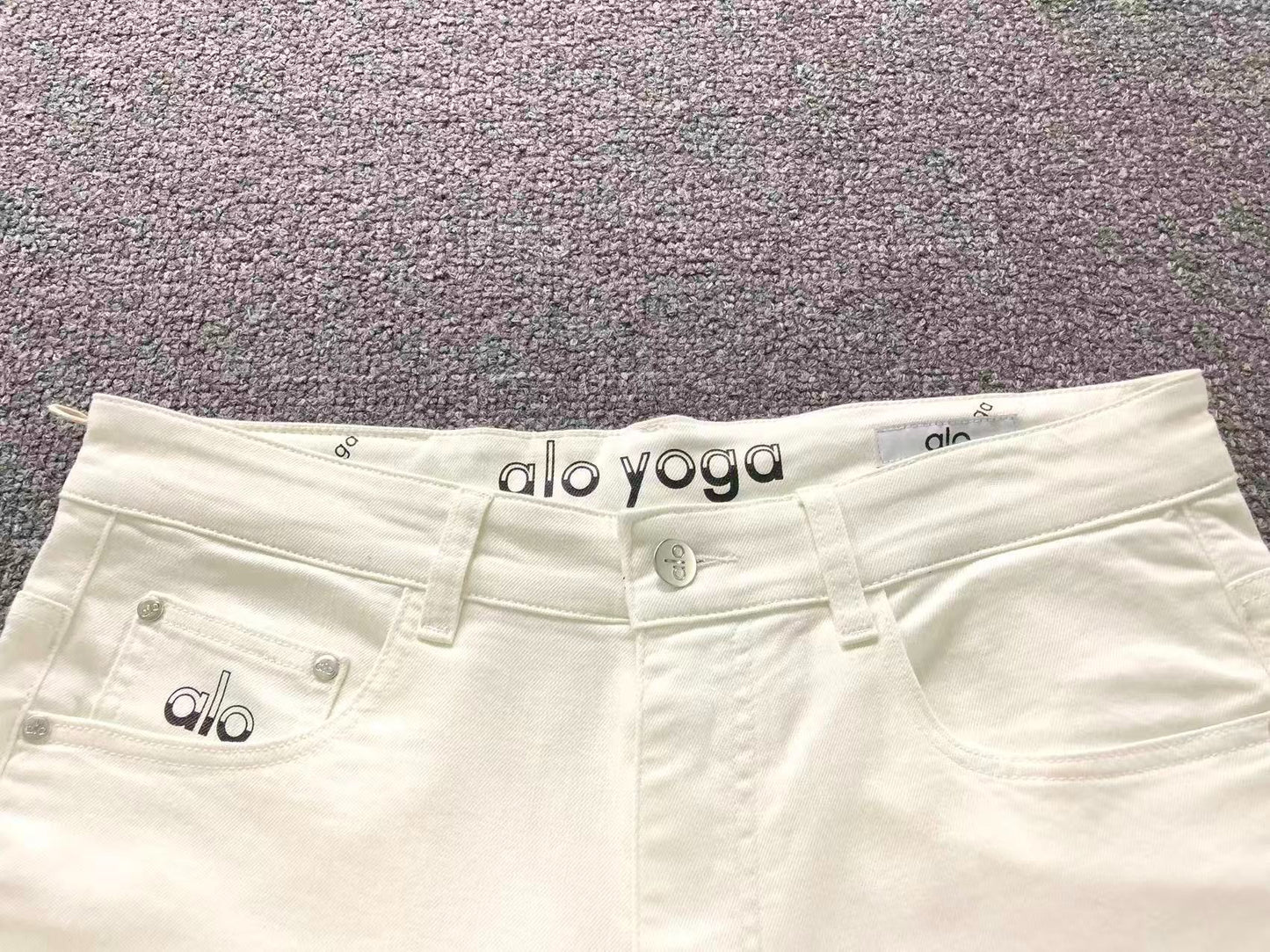 Calça ALO jeans reta branco
