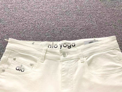 Calça ALO jeans reta branco