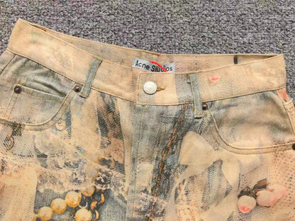 Calça Acne Studios Distressed Chain Wash