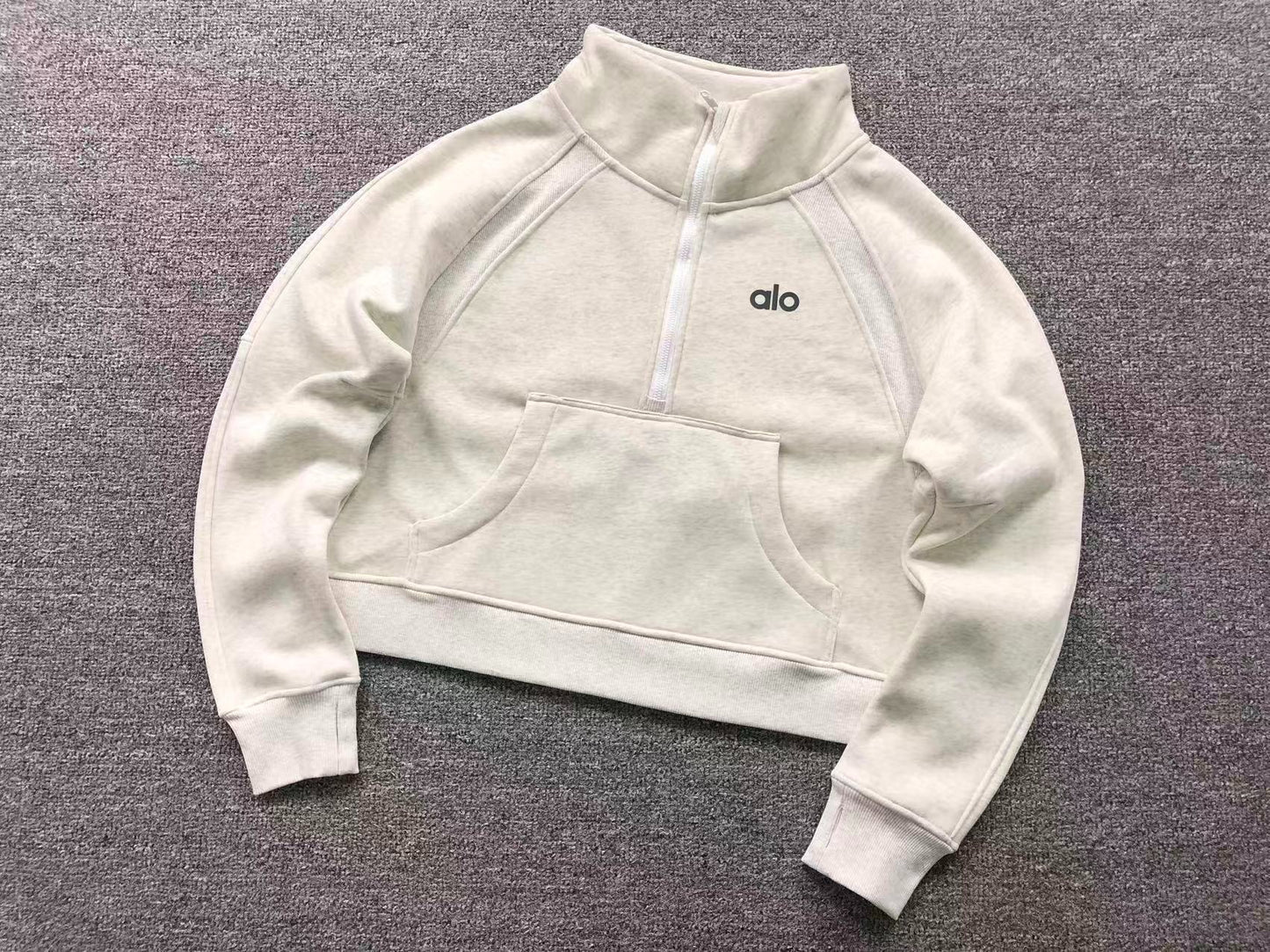 Conjunto Alo Moletom Jogger Half Zip Feminino