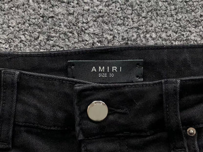 Calça AMIRI Patch Badge Black Denim