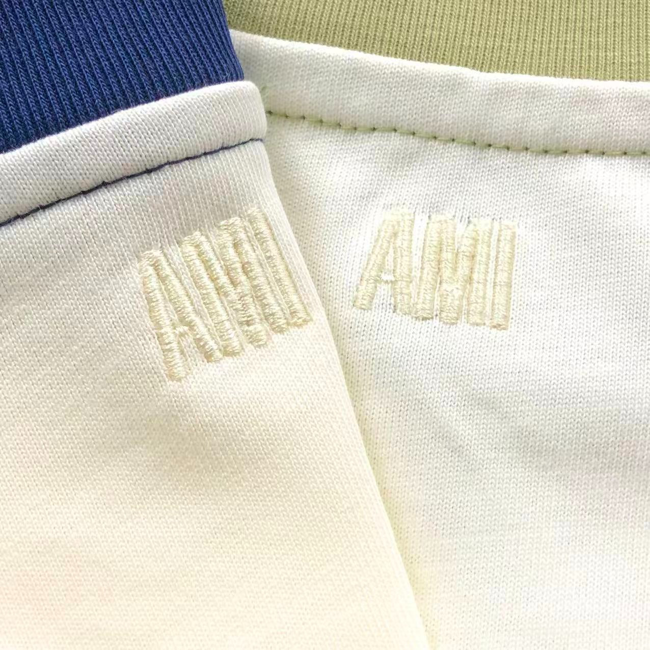 Camiseta AMI Paris Raglan Logo Coração