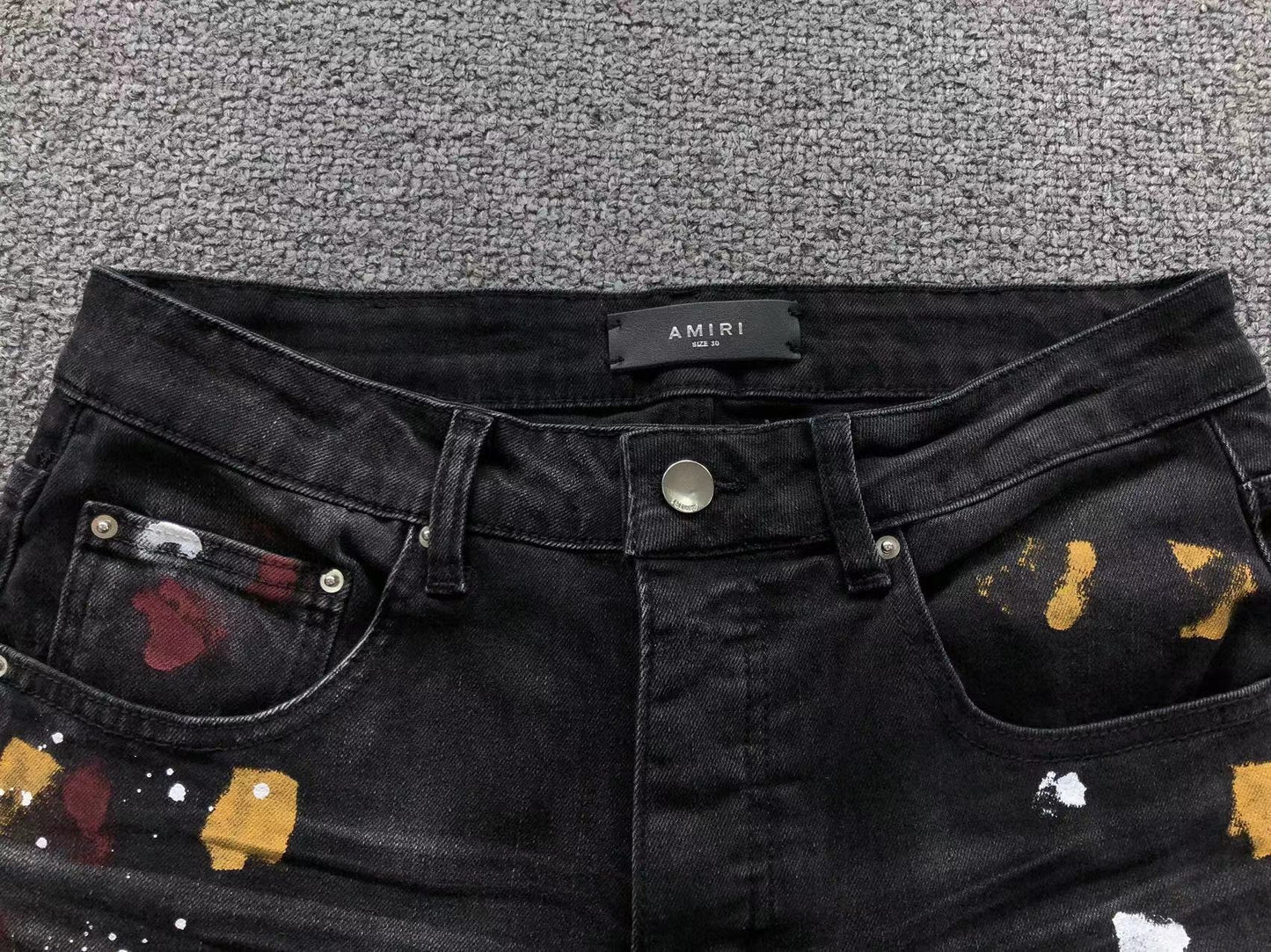 Calça AMIRI Paint Splatter Black
