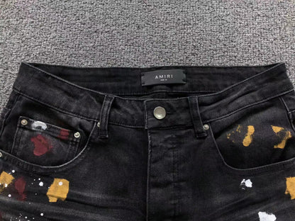 Calça AMIRI Paint Splatter Black