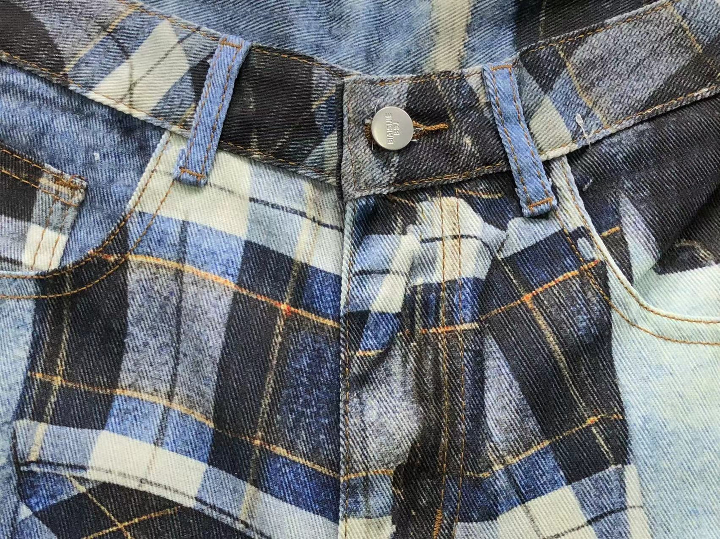 Calça Acne Studios Layered Flannel Denim