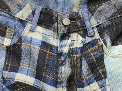 Calça Acne Studios Layered Flannel Denim
