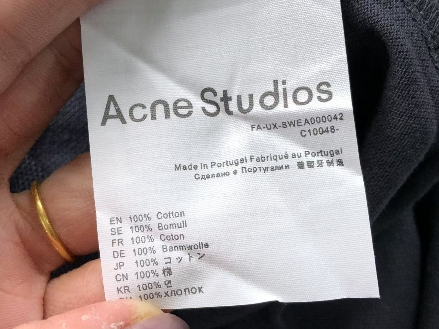 Camiseta Acne Studios Refined Script Print