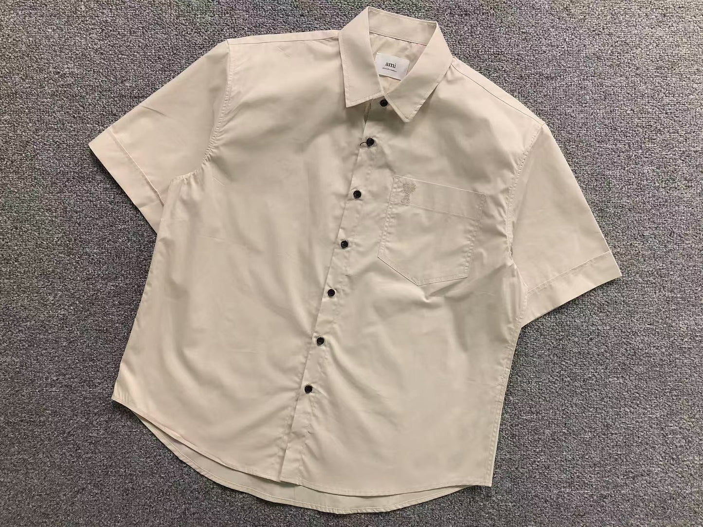 Camisa AMI Paris Heart Logo Pocket Shirt