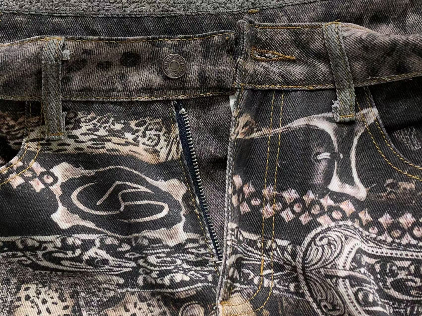 Calça Acne Studios Paisley Archive Denim