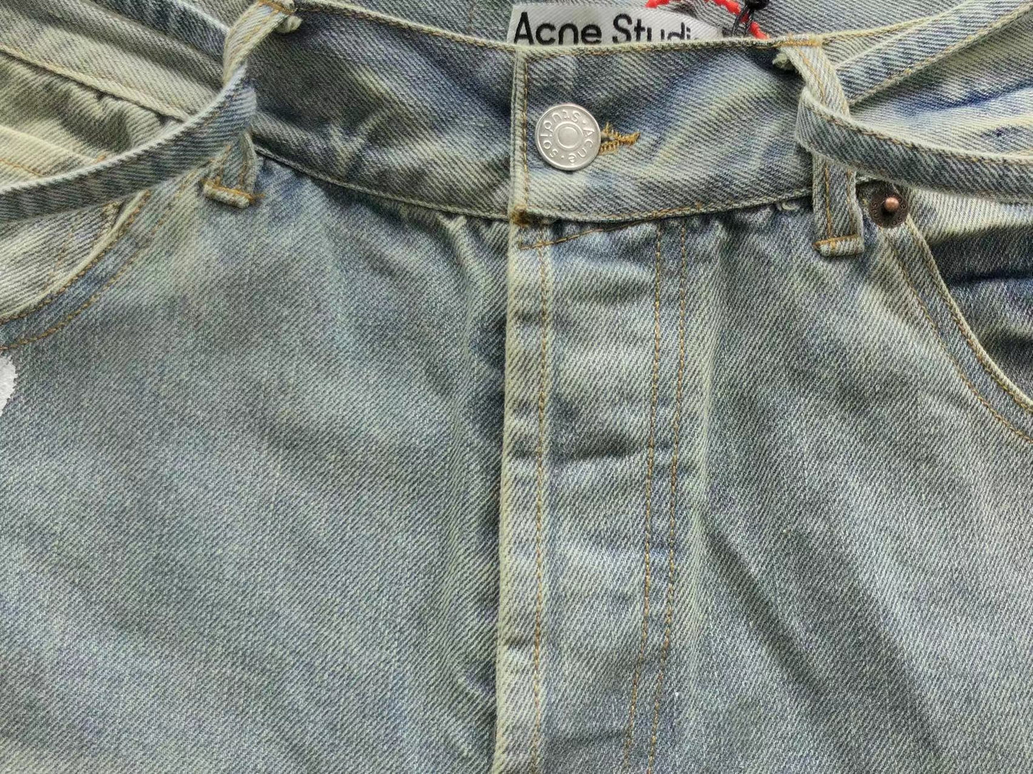 Short Acne Studios Workwear Ink Splatter