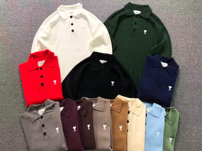 Suéter Polo AMI Paris Coração Minimal
