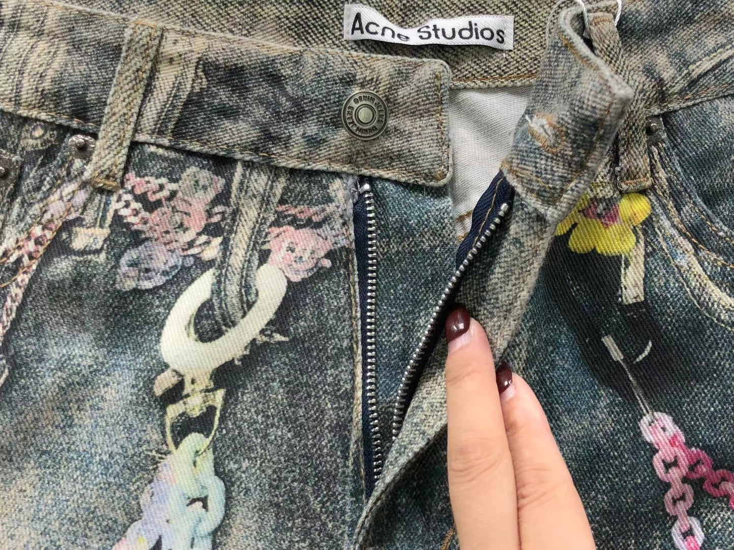 Calça Acne Studios Candy Chain Denim