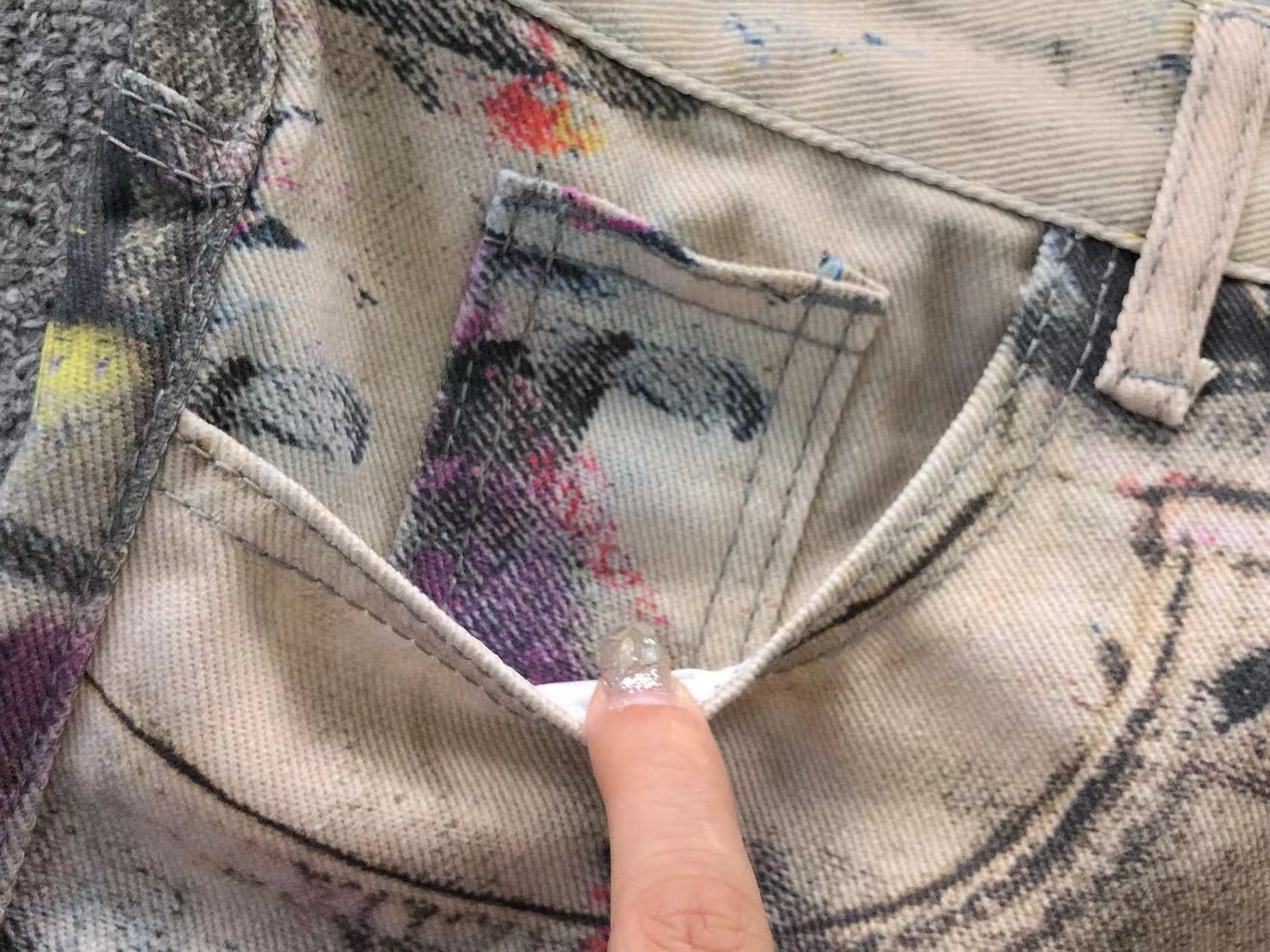 Calça Acne Studios Ink Wash Cargo Denim