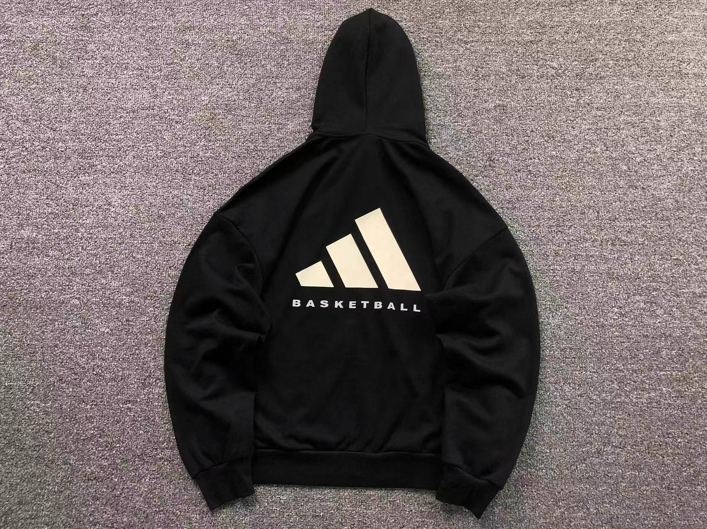Moletom Adidas Basketball Back Logo Zip Hoodie