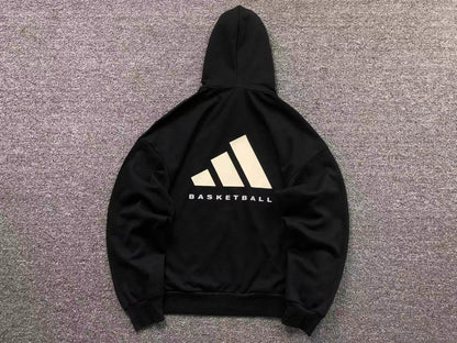 Moletom Adidas Basketball Back Logo Zip Hoodie