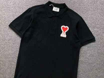 Camisa Polo AMI Paris Big Logo Patch
