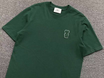 Camiseta AMI Paris Heart Patch Contrast Tee