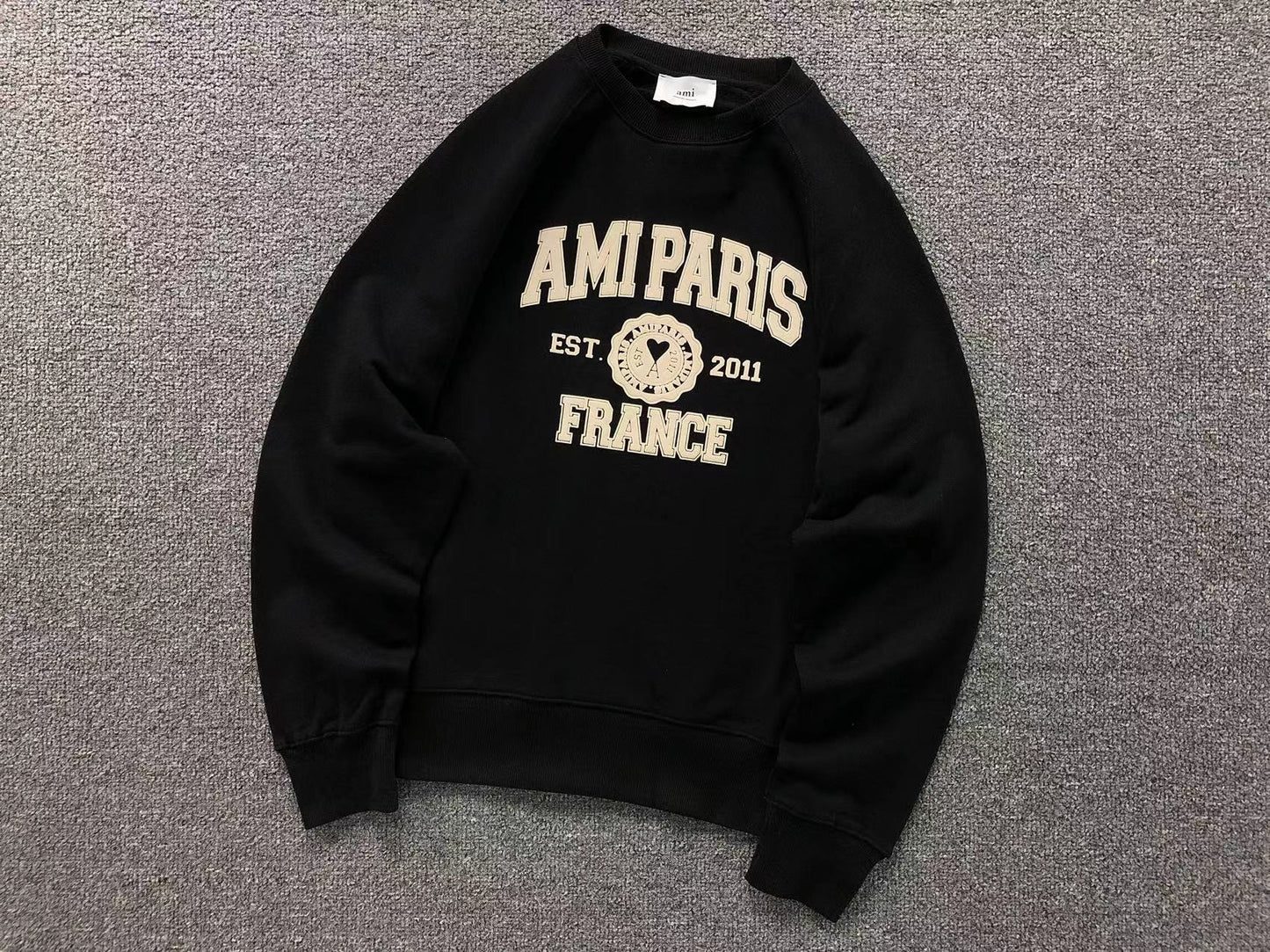 Moletom AMI Paris Varsity Logo Crewneck