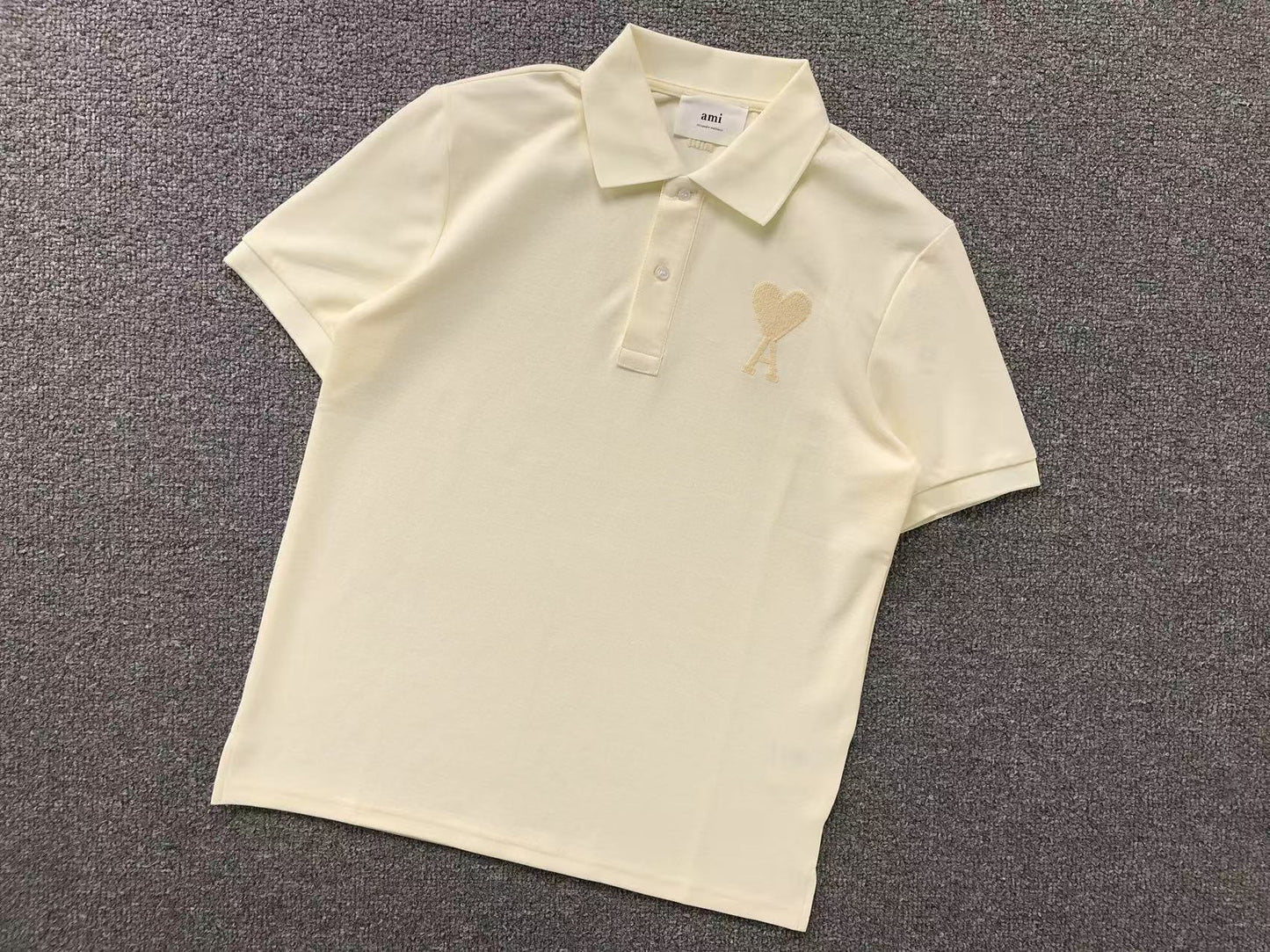 Camisa Polo AMI Paris Big Heart Logo Classic