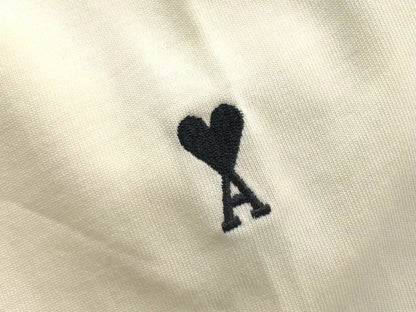 Camiseta AMI Paris Big Logo Oversized Cream