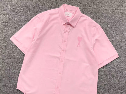Camisa AMI Paris Tonal Big Heart Short Sleeve Shirt