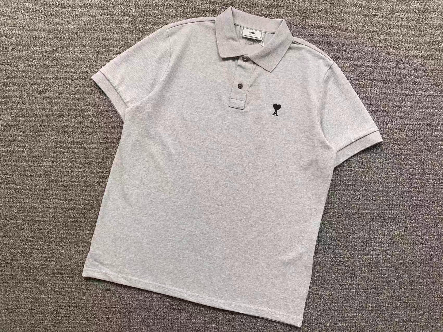 Camisa Polo AMI Paris Heart Logo Classi