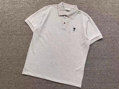 Camisa Polo AMI Paris Heart Logo Classi