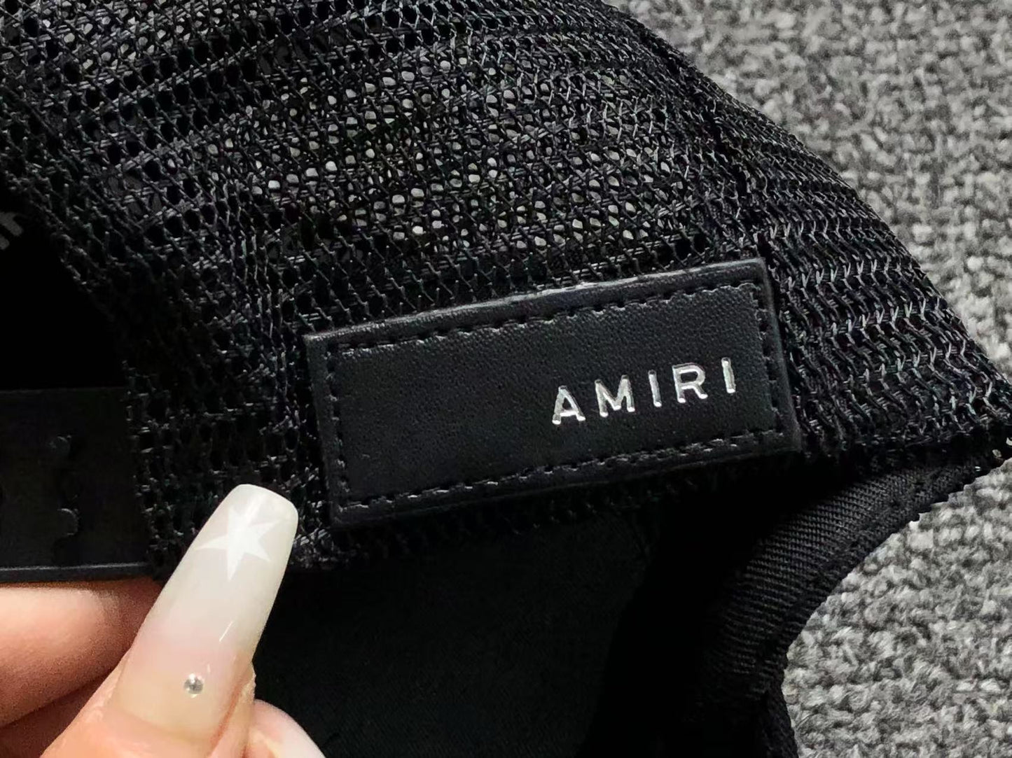 Boné Trucker AMIRI Glitch Logo White