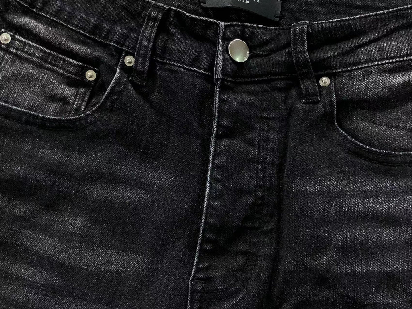 Calça AMIRI Hollywood Black Destroyed Denim
