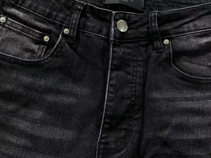 Calça AMIRI Hollywood Black Destroyed Denim