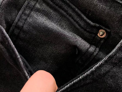 Calça AMIRI Multi Patch Black Destroyed Denim