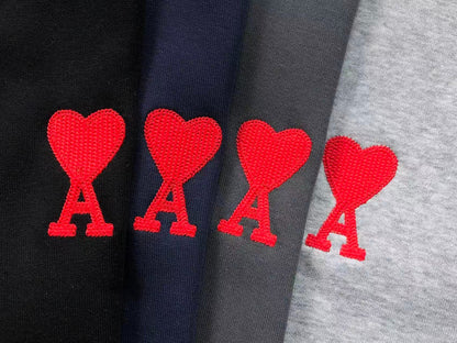 Moletom AMI Paris Ami de Cœur Half Zip