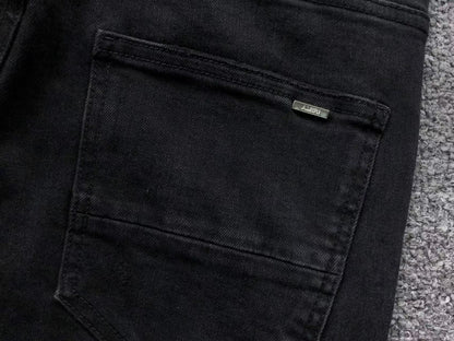 Calça AMIRI Bullet Hole Patch Black Denim